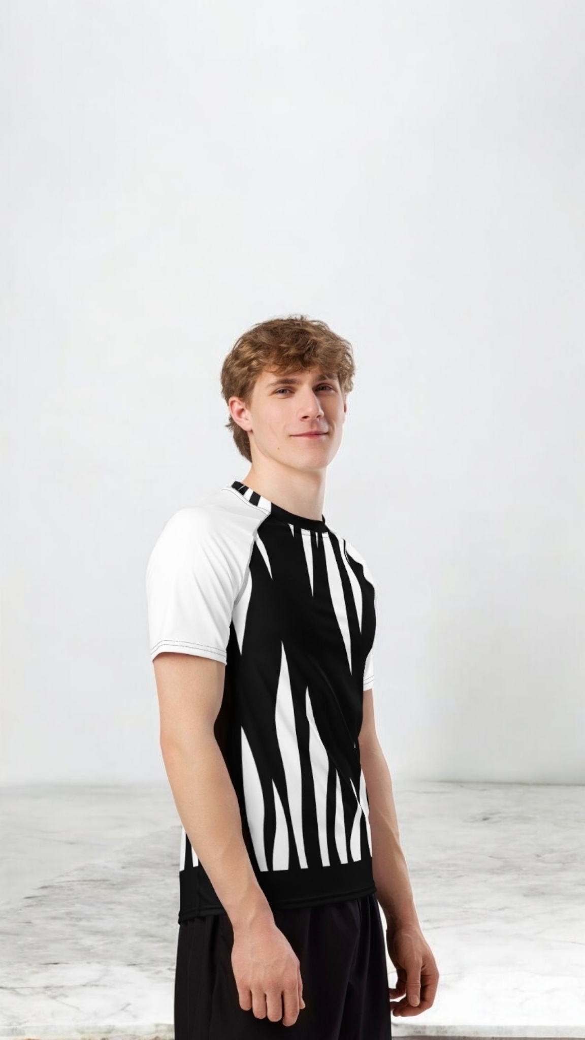 Haut de compression à manches courtes all over homme